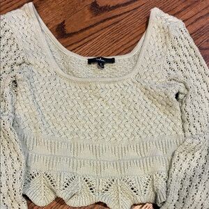 Lulu's Light Green Knit Sweater